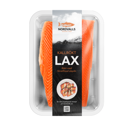 Linerless etikett - lax förpackning